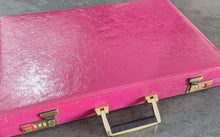 Jogo de Gamão PRO 43mm - Cód.PRO43 - De Luxe - Couro Pink/Merino Felt