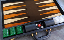 Jogo de Gamão PRO - 44.5mm checkers - Cód. PRO-14VD/BR - Café x Castanho/Bege