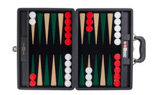 Jogo de Gamão Médio - Cód. MD-20VM/BR - Preto x Verde/Bege