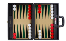Jogo de Gamão Standard - Cód. ST-19VM/BR - Bege x Preto/Verde